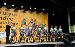 Notre équipe au grand départ du Tour de France 2018 en Vendée.