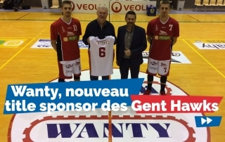 Yannick De Clercq, le président des Wanty Gent Hawks, avec Marc Boterdaele, le responsable de notre "Division Flandre et Bruxelles"