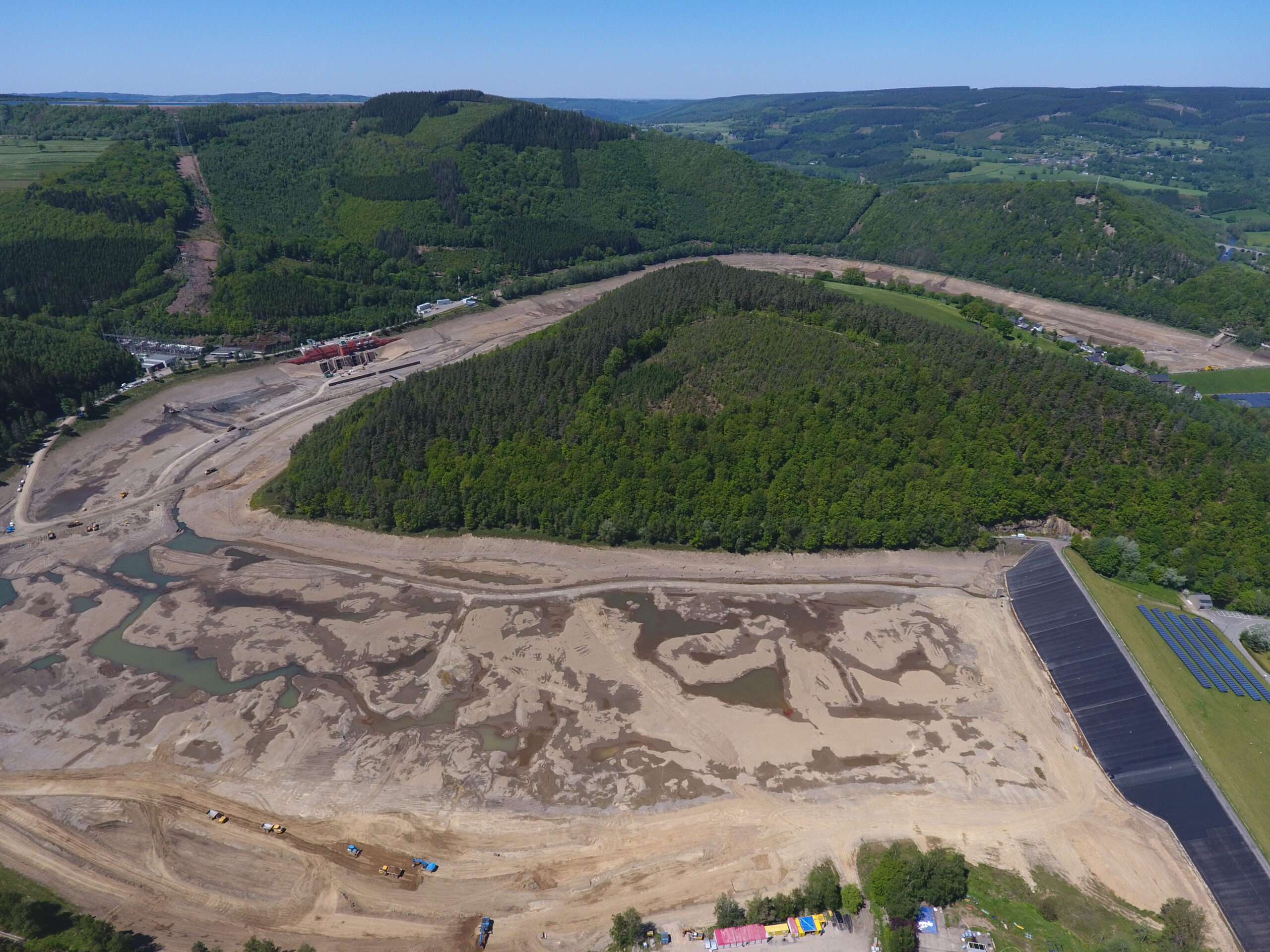 Centrale de Coo – 250.000 m³ de terres et sédiments à bouger en 60 jours